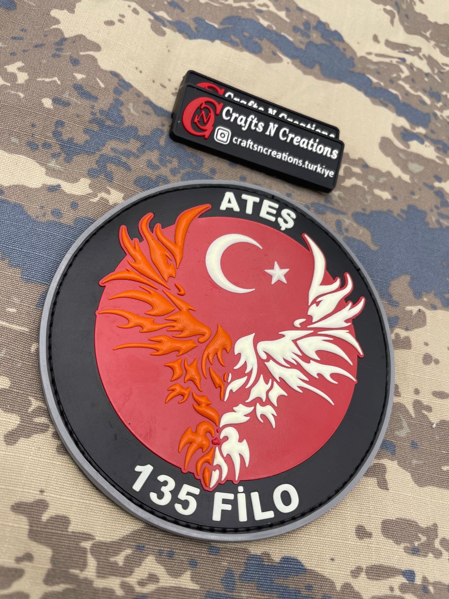 135 Ates SQ patch ( glow in the dark