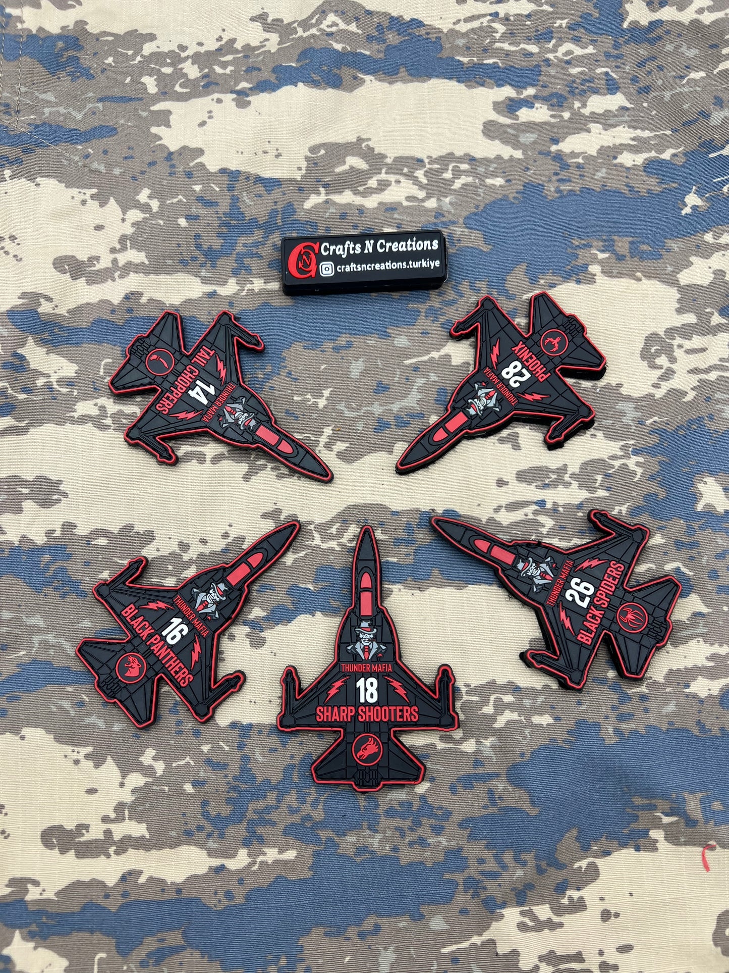 PAF JF-17 Squadrons Silhouette Patch Lot