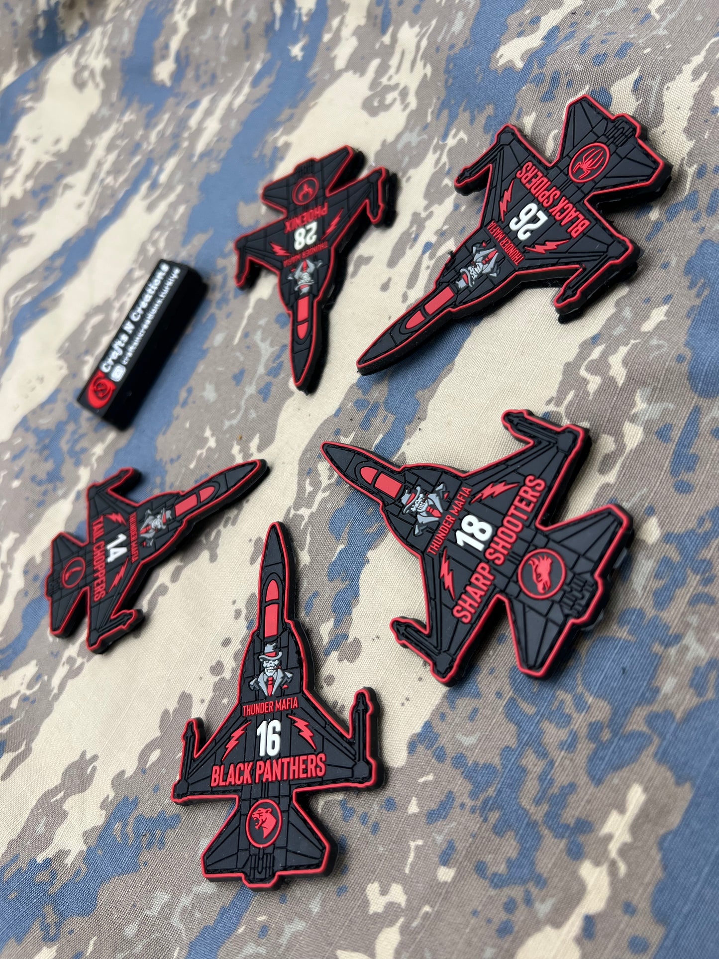 PAF JF-17 Squadrons Silhouette Patch Lot