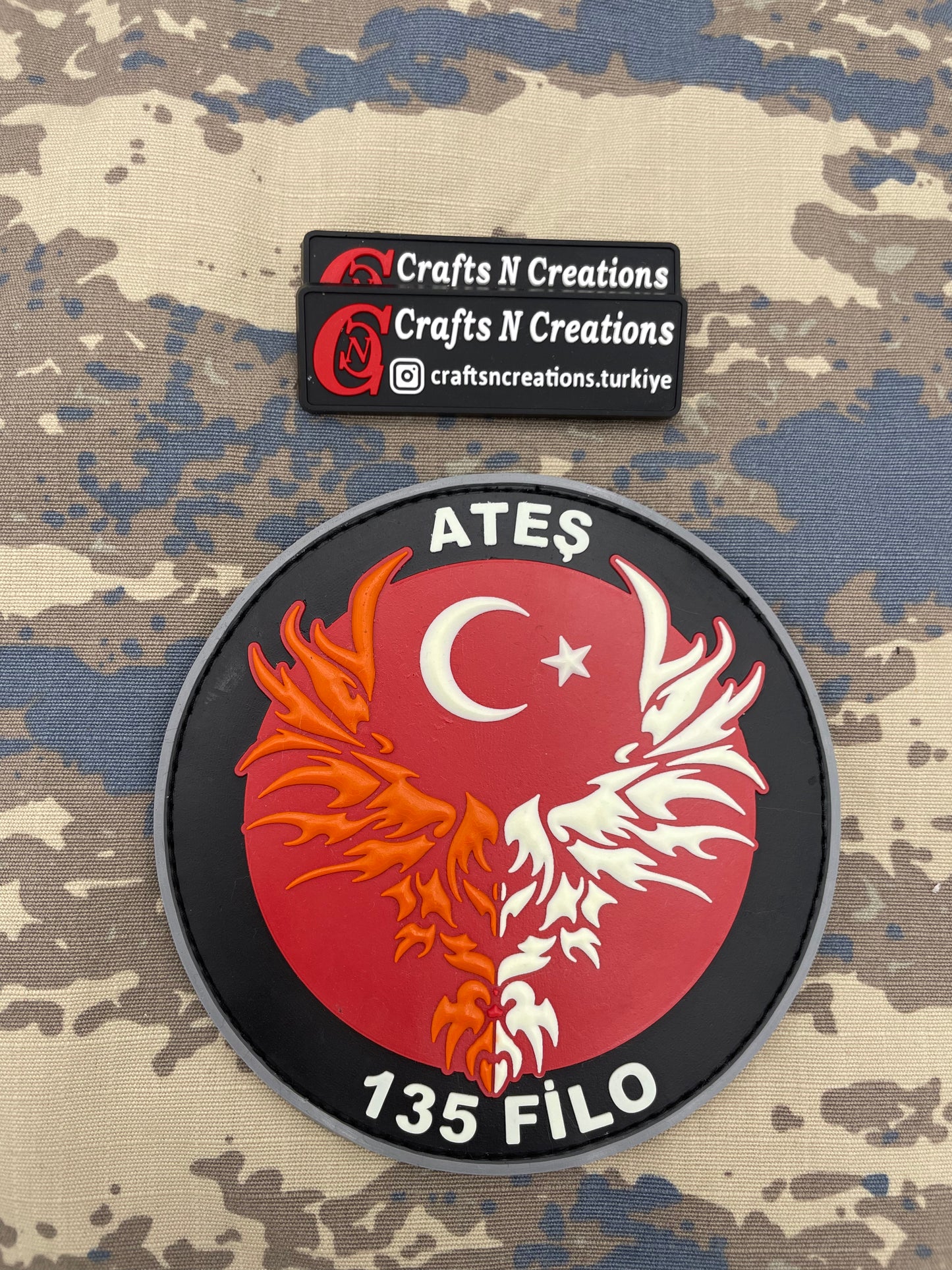 135 Ates SQ patch ( glow in the dark