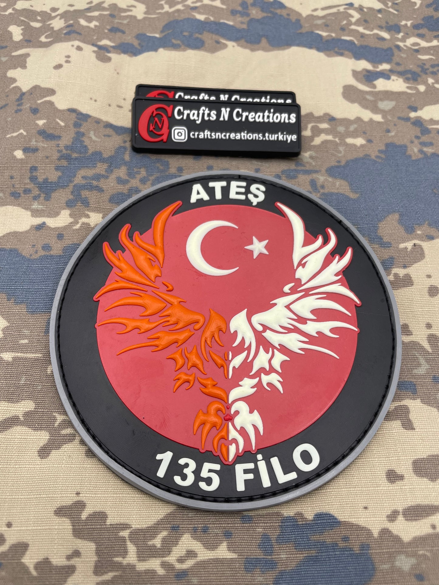 135 Ates SQ patch ( glow in the dark