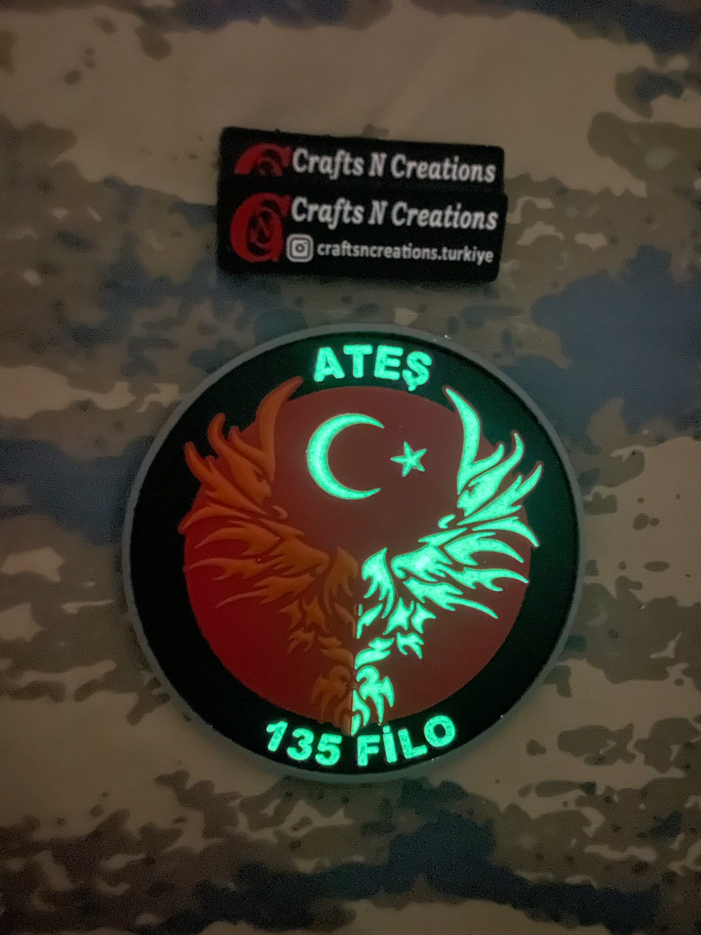 135 Ates SQ patch ( glow in the dark