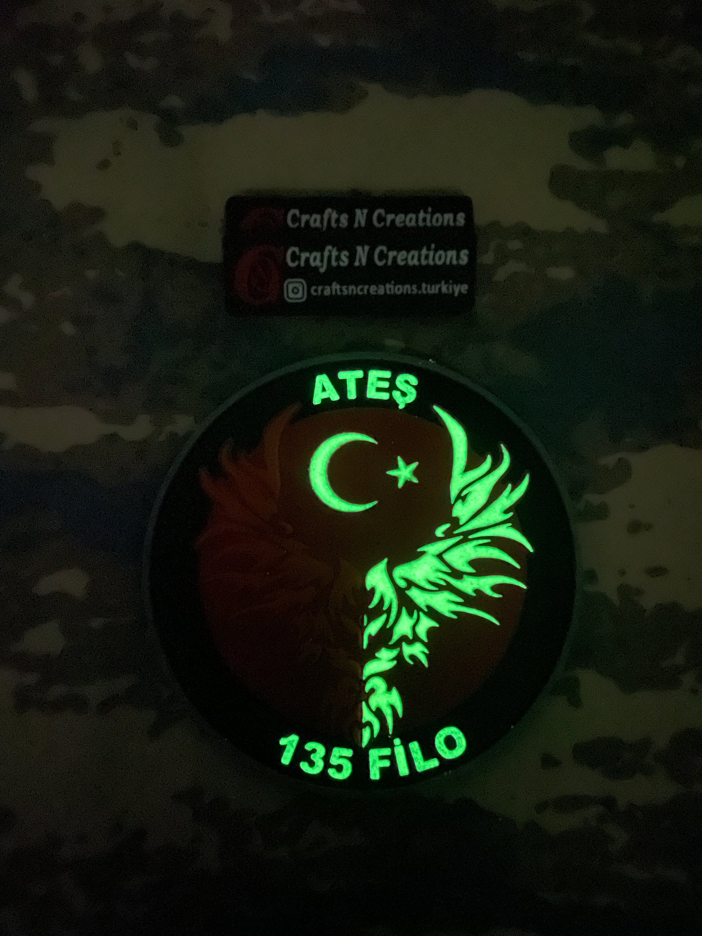 135 Ates SQ patch ( glow in the dark
